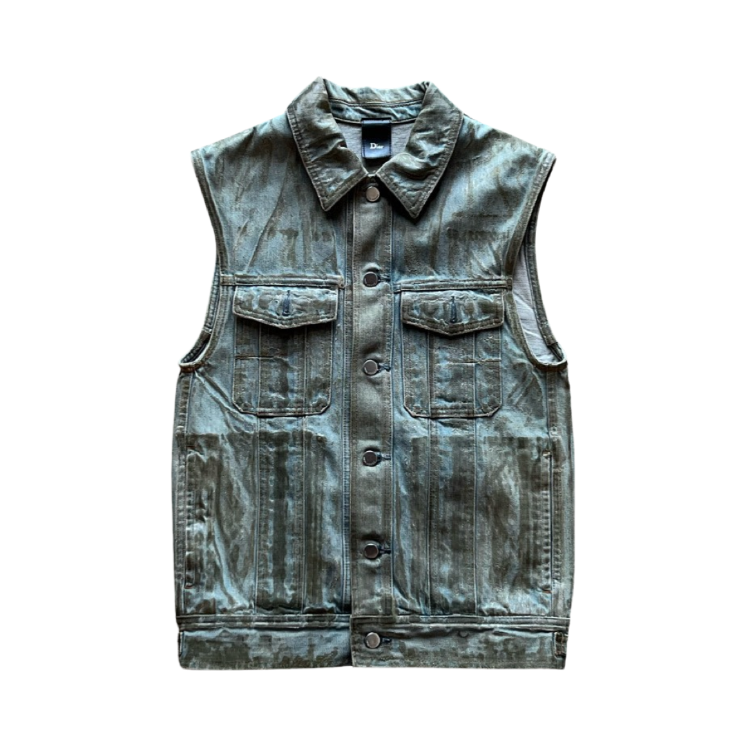 Dior Homme SS04 Waxed Denim Vest