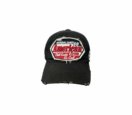 VIntage Distressed American Patch Hat
