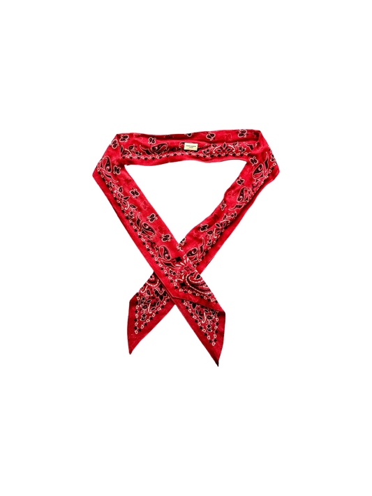 Saint Laurent by Hedi Slimane Red Bandana Scarf