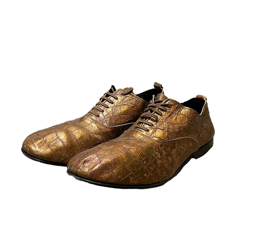 Comme Des Garçons Homme Crocodile Embossed Dress Shoes
