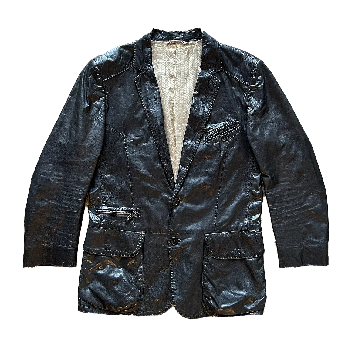 Roberto Cavalli Leather Blazer