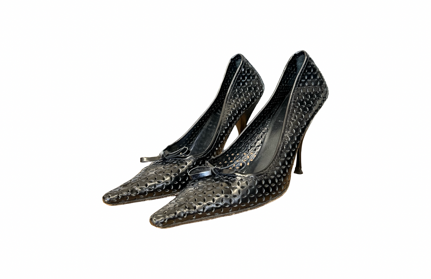 Miu Miu 2000's Laser Cut Leather Pumps