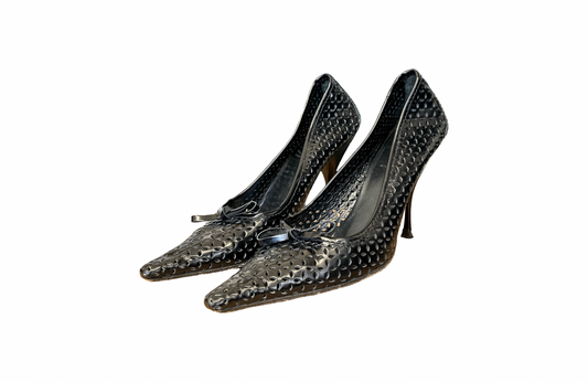 Miu Miu 2000's Laser Cut Leather Pumps