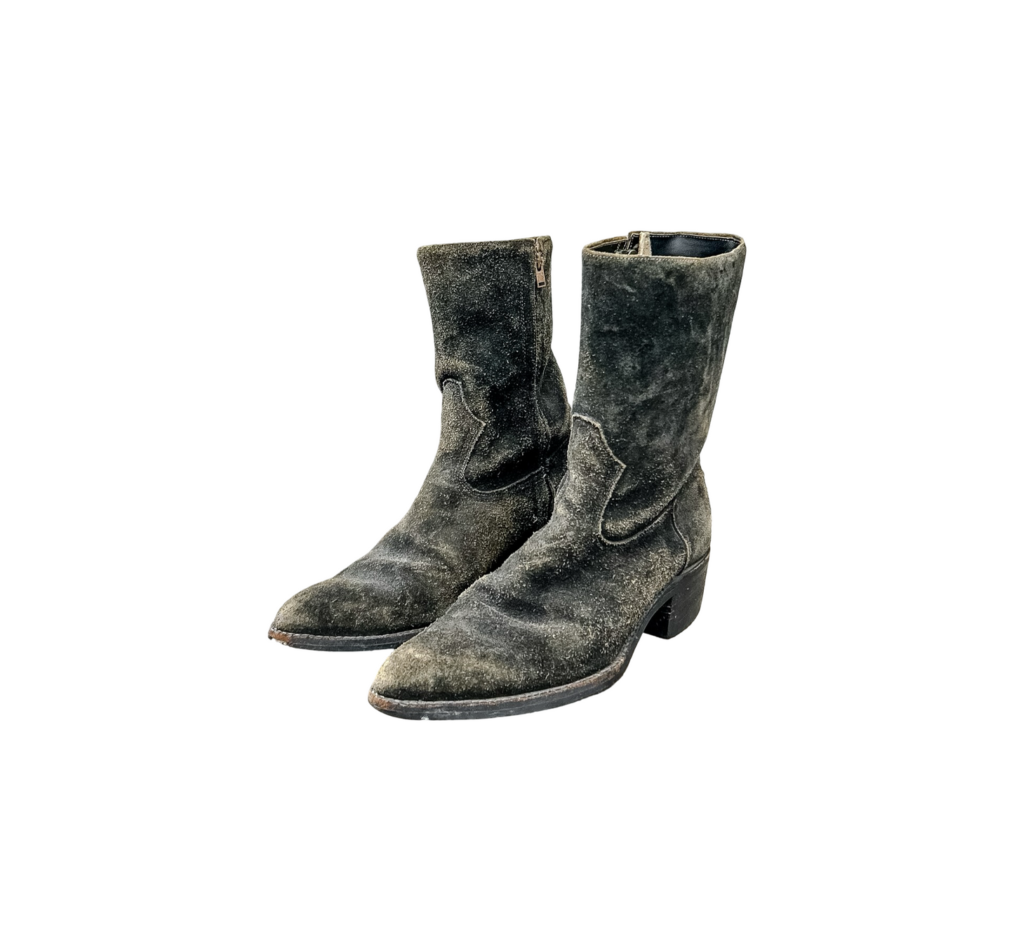 Vintage 70's Distressed Suede Boots