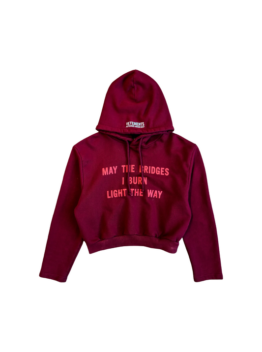 Vetements AW17 Cropped Hoodie