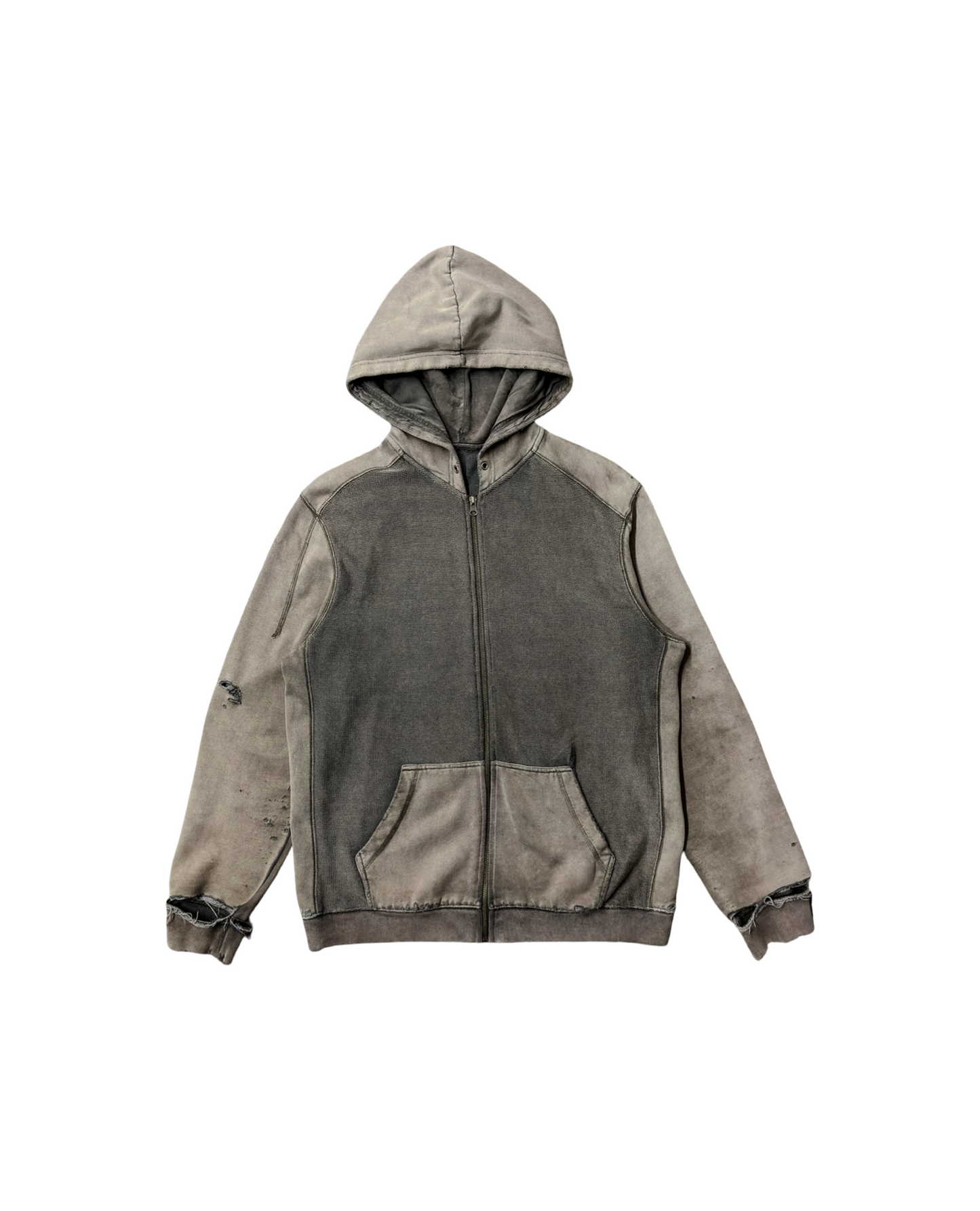 Vintage 80's Distressed Zip Up Hoodie
