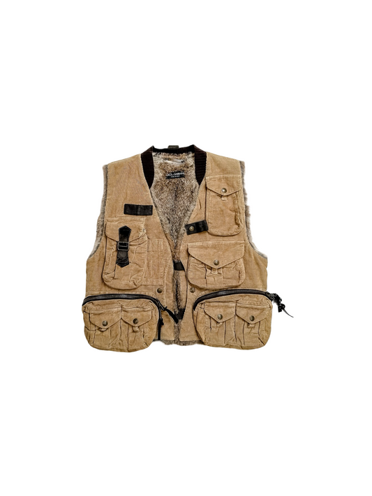 Dolce & Gabbana AW02 Fur Lined Cargo Vest