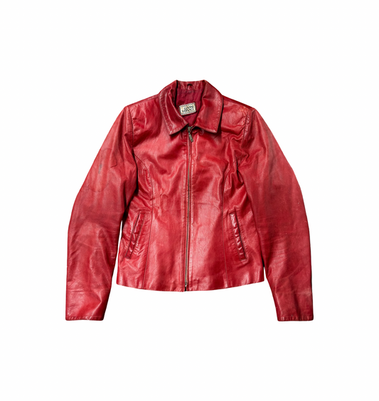 Gianni Versace SS01 Distressed Leather Jacket