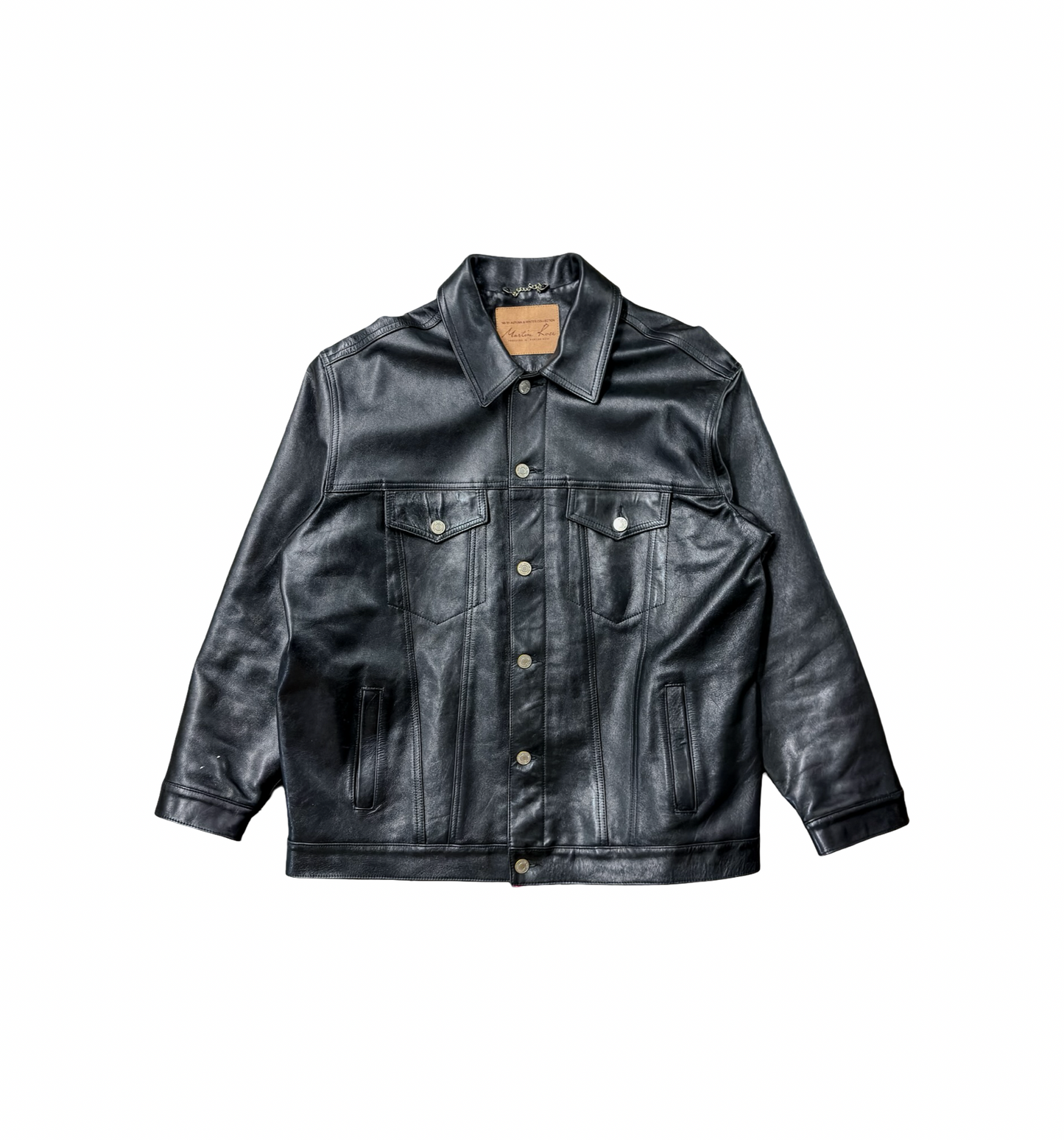 Martine Rose Leather Trucker Jacket