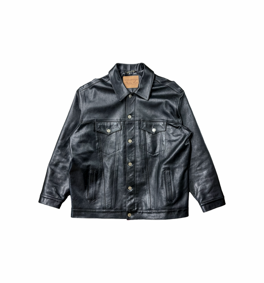 Martine Rose Leather Trucker Jacket