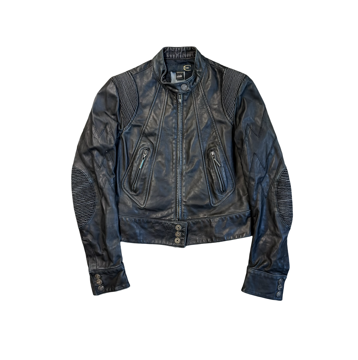 Roberto Cavalli Cropped Leather Jacket
