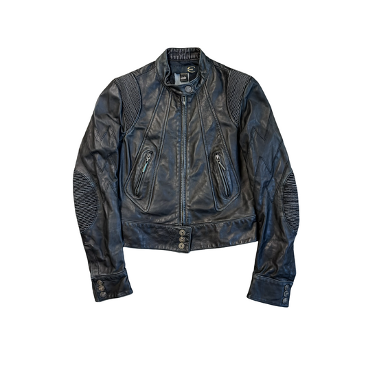 Roberto Cavalli Cropped Leather Jacket