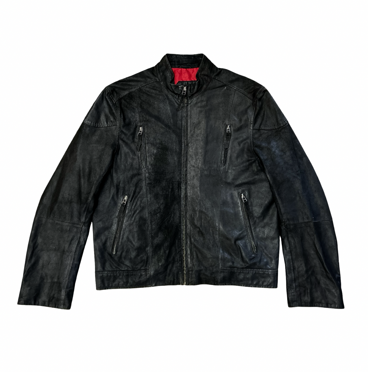 Thierry Mugler 90's Distressed Leather Jacket