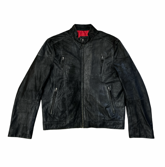 Thierry Mugler 90's Distressed Leather Jacket