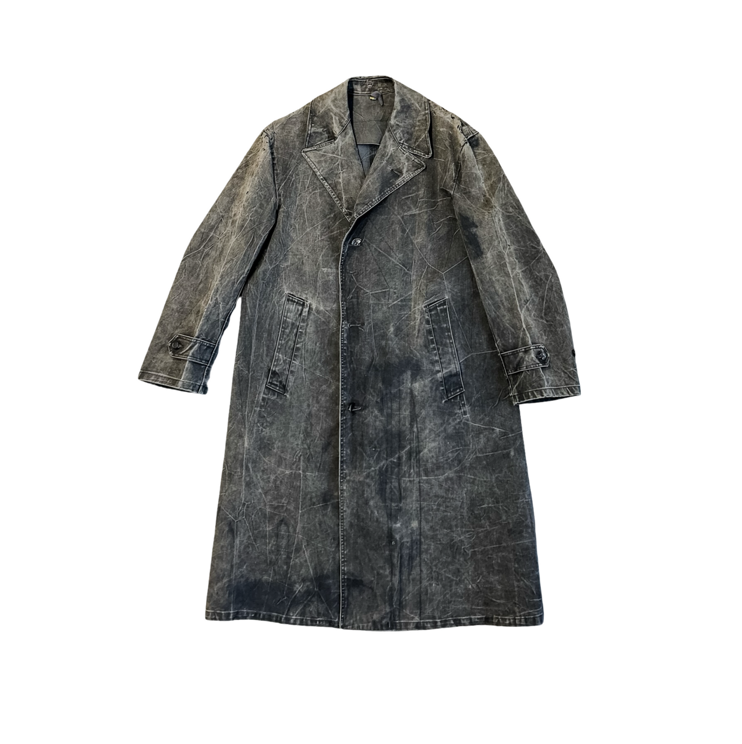 Vintage 40's Thrashed Trench Coat
