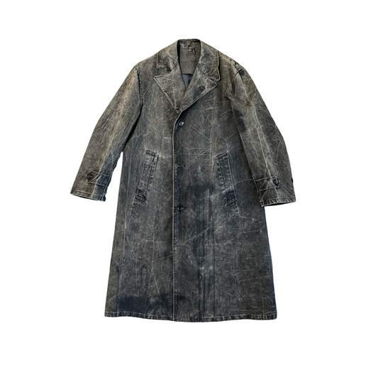 Vintage 40's Thrashed Trench Coat