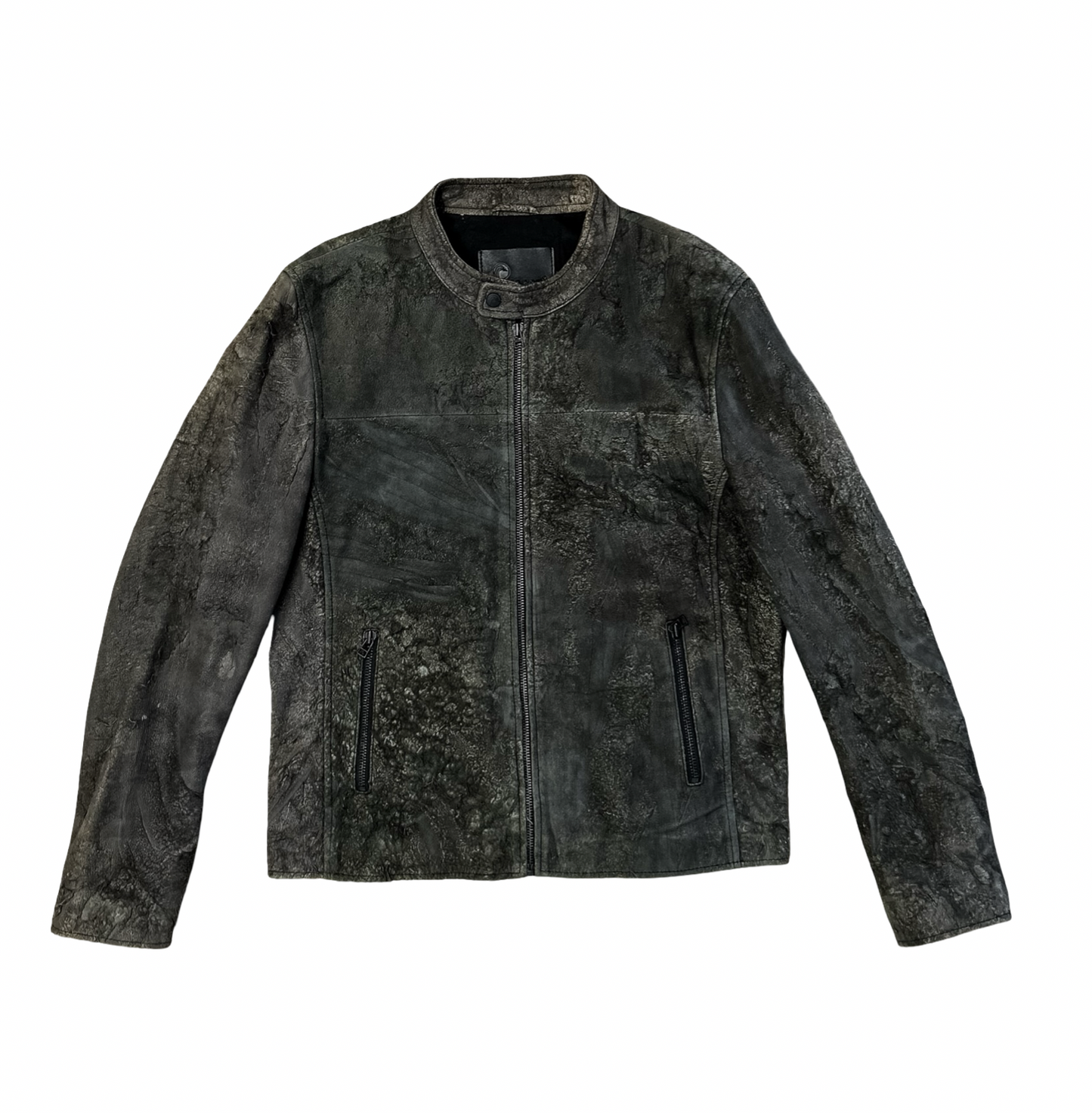 Vintage Distressed Reverse Leather Jacket