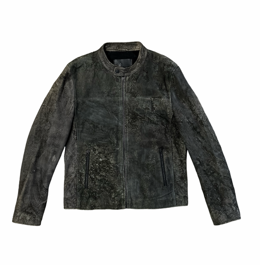Vintage Distressed Reverse Leather Jacket