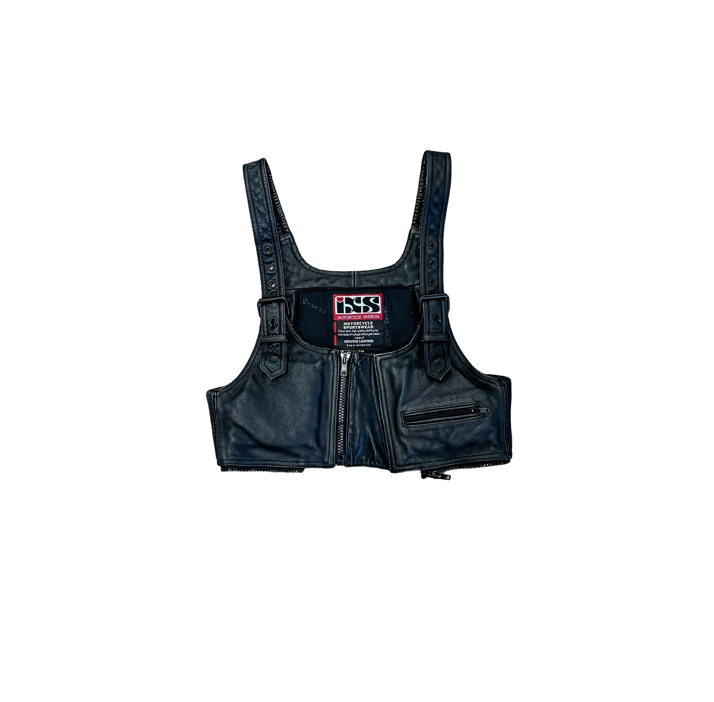 Vintage Leather Moto Vest