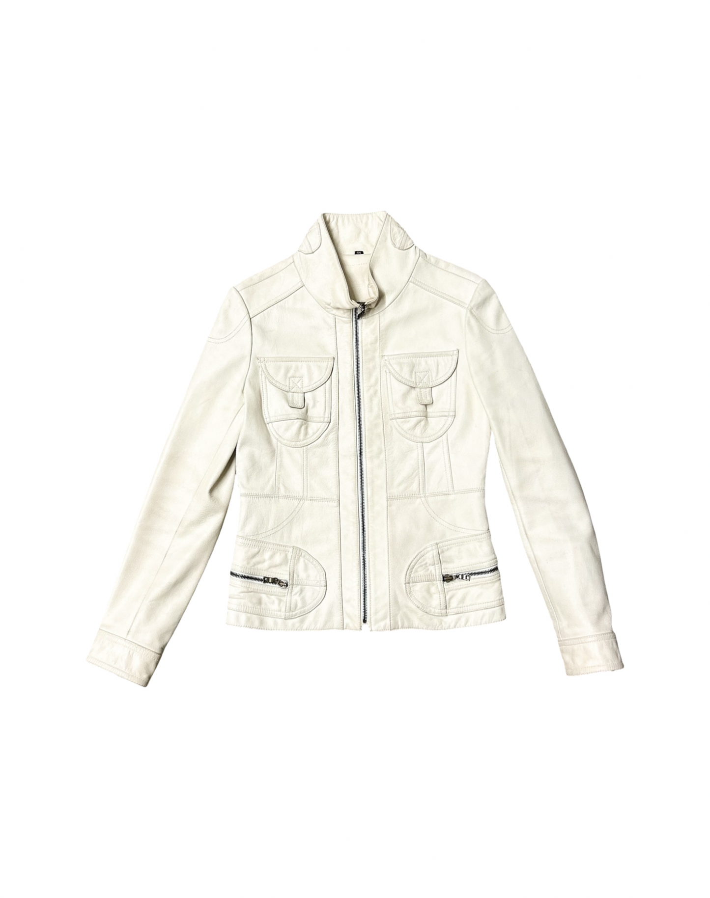 Vintage Multi Pocket Leather Jacket