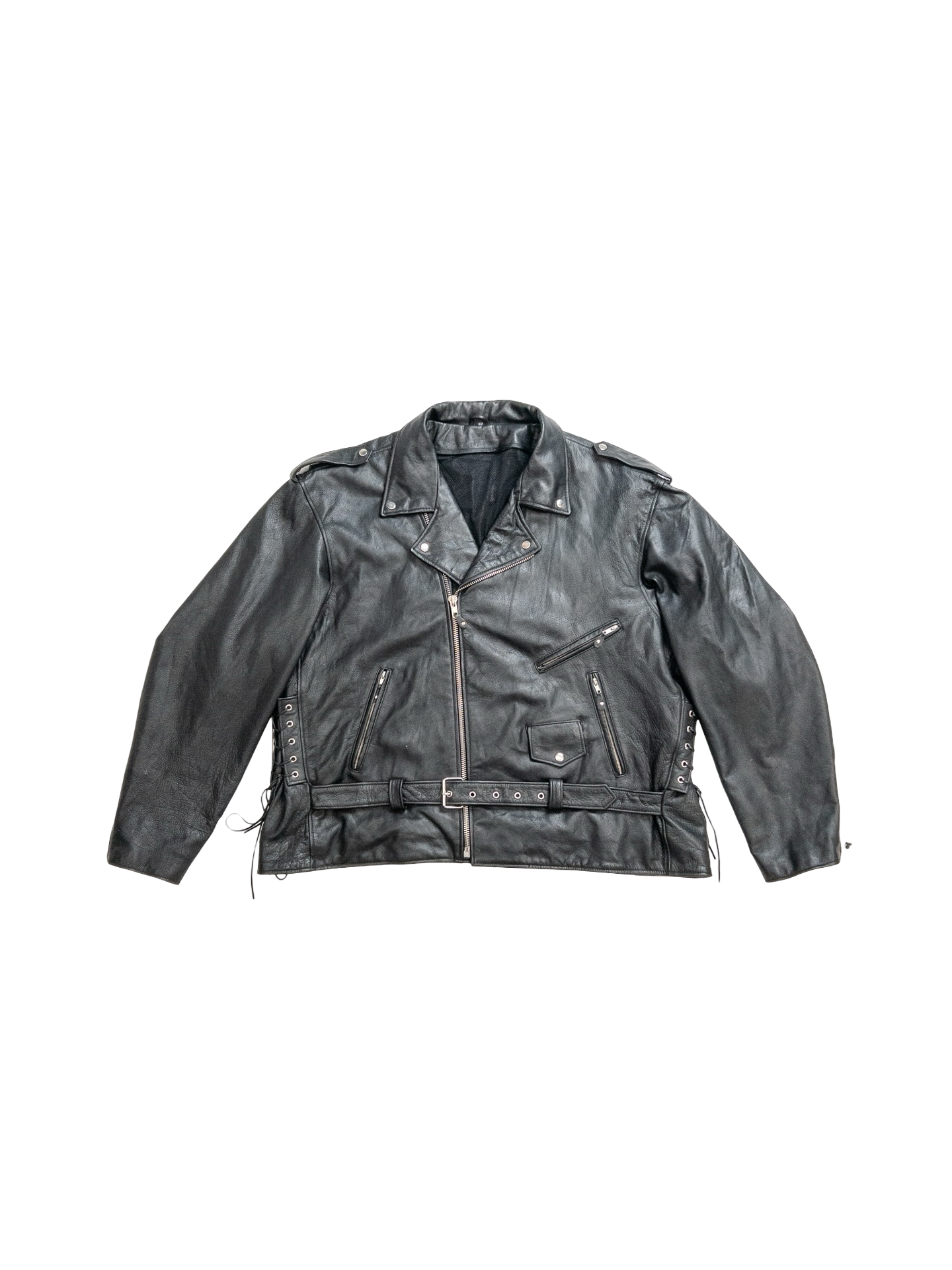 Vintage Oversized Leather Biker Jacket