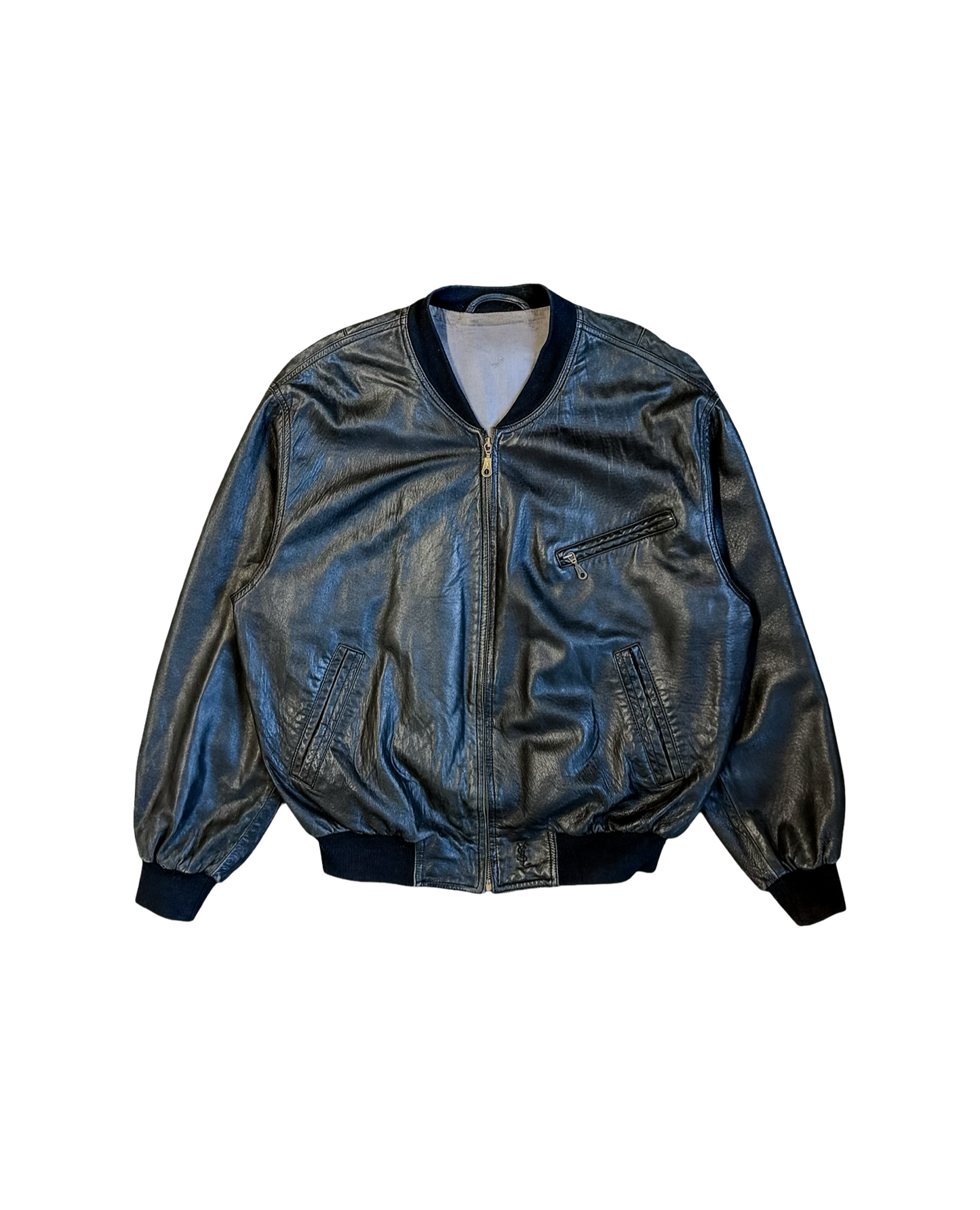 Yves Saint Laurent 80's Leather Bomber Jacket