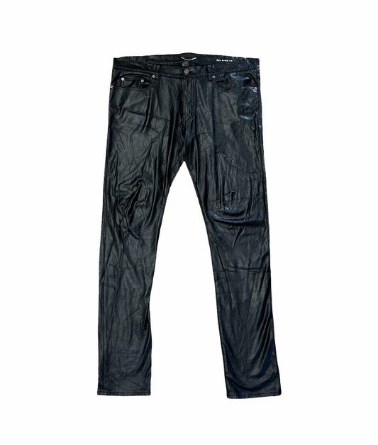 Saint Laurent AW17 Polyurethane Coated Denim
