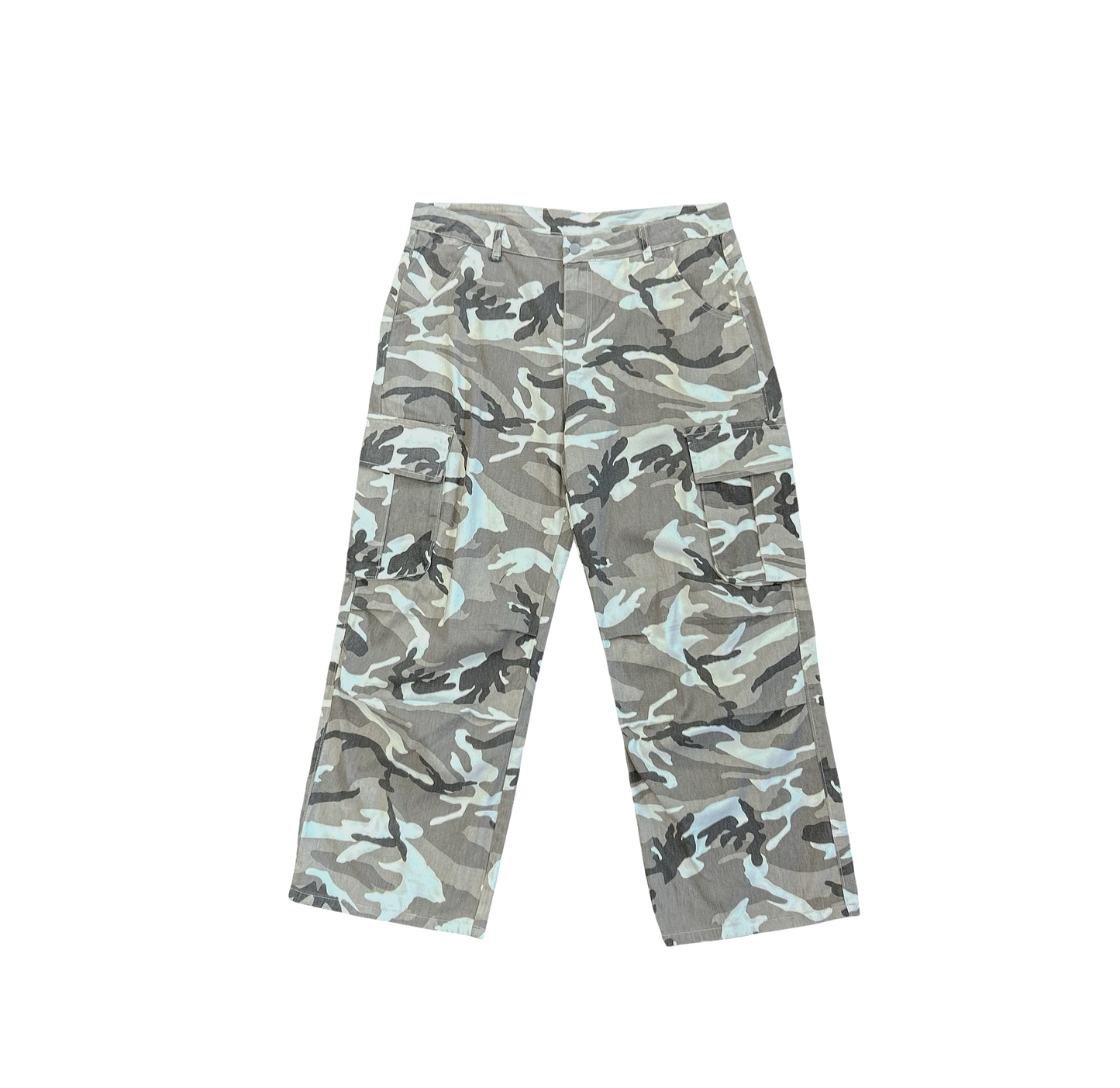 Vintage 90's Oversized Snow Camo Cargo Pants