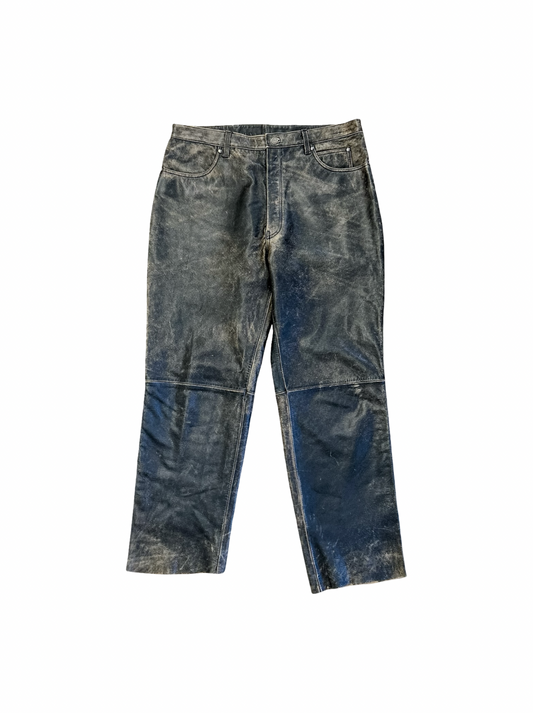 Vintage Harley Davidson Distressed Leather Pants