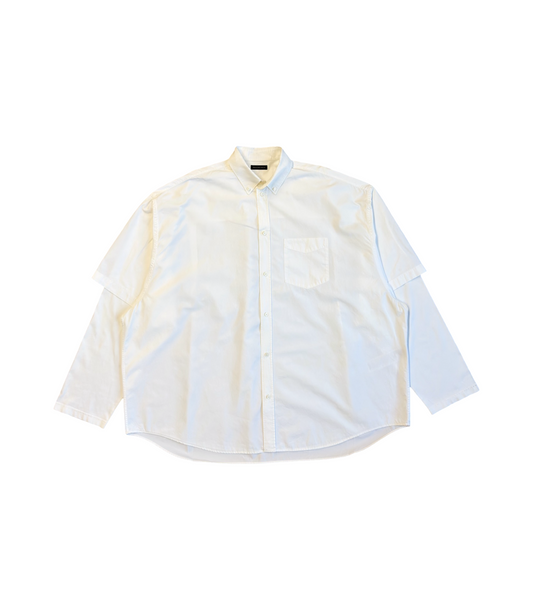 Balenciaga AW22 Double Layered Oversized Hybrid Shirt