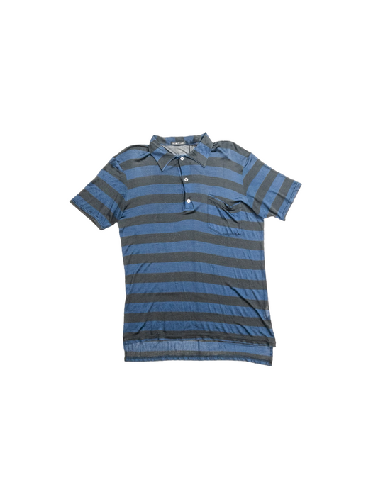 Helmut Lang SS96 Striped Mesh Polo Shirt
