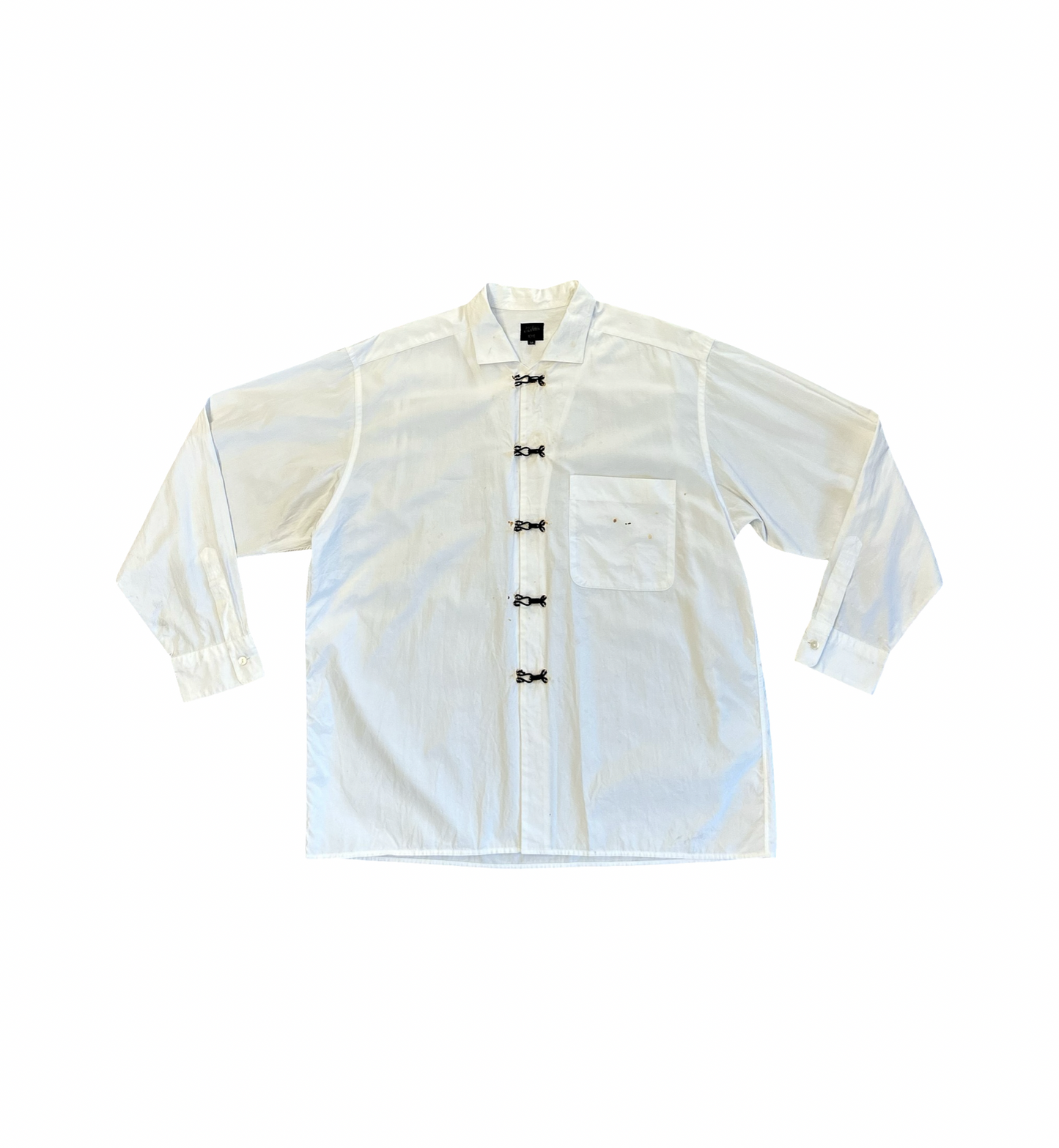 Jean Paul Gaultier 90's Distressed Hook Closure Shirt