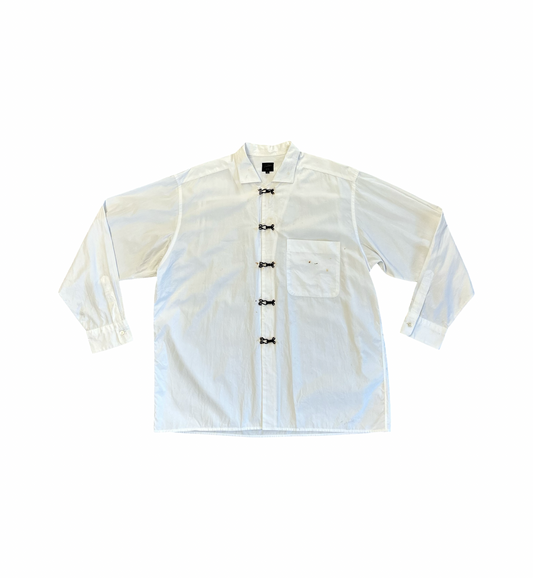 Jean Paul Gaultier 90's Distressed Hook Closure Shirt