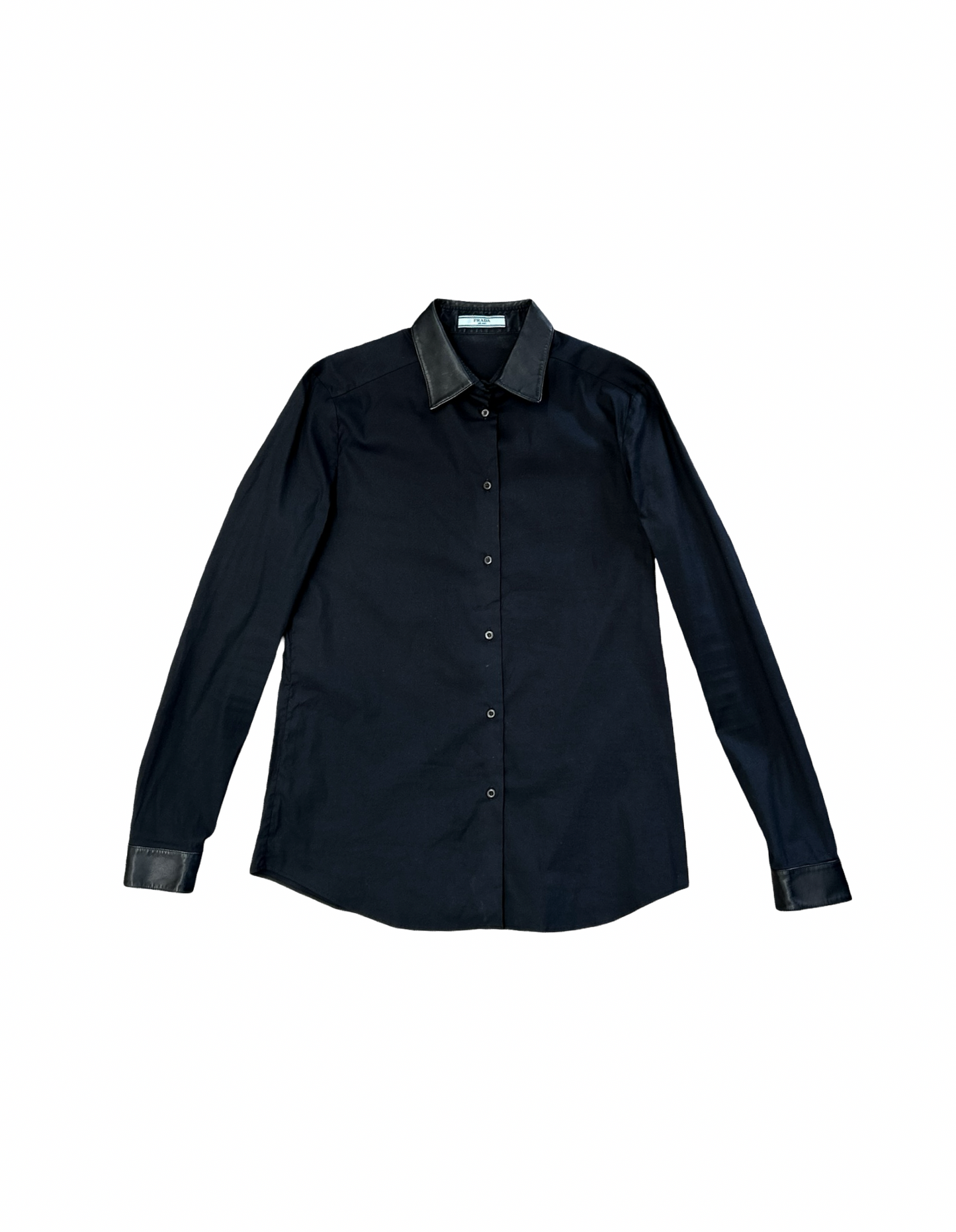 Prada Leather Trim Shirt