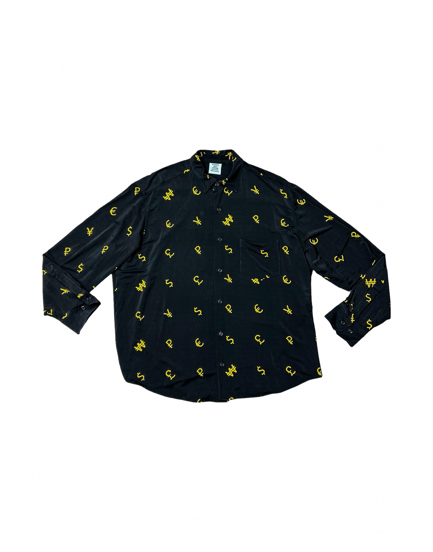 Vetements AW22 Currency Pajama Shirt
