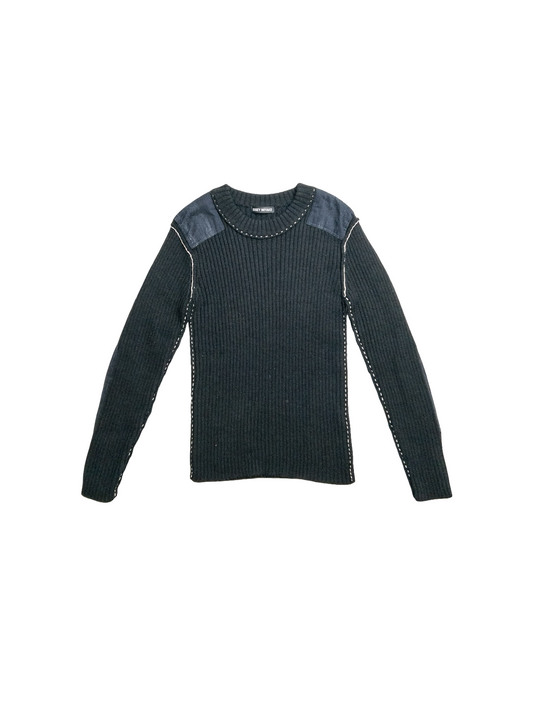 Issey Miyake AW05 Denim Patch Military Sweater