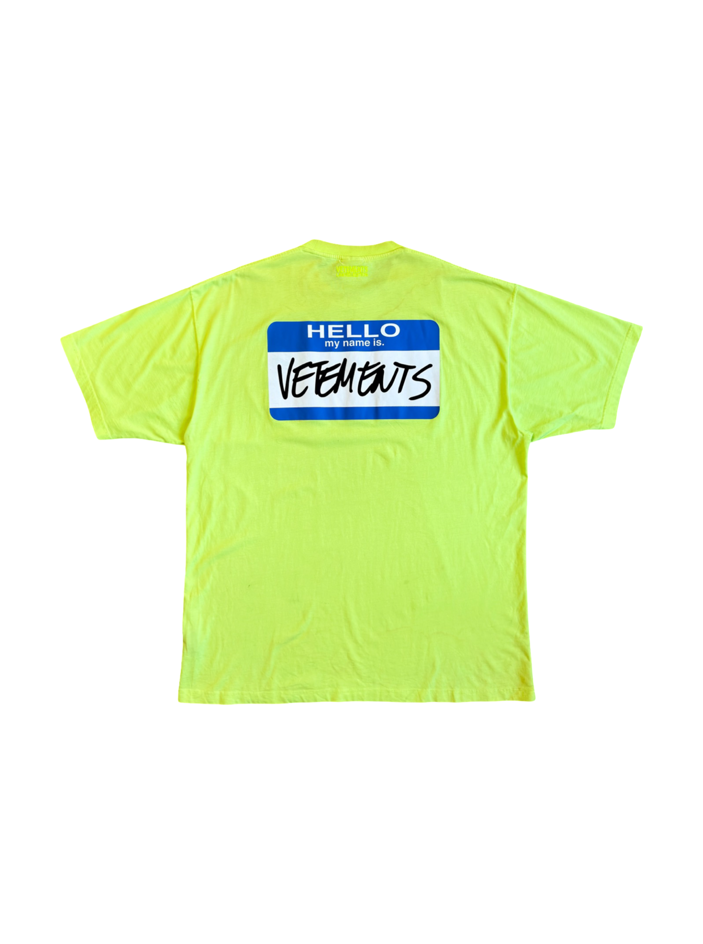 Vetements SS20 Hello My Name T-Shirt