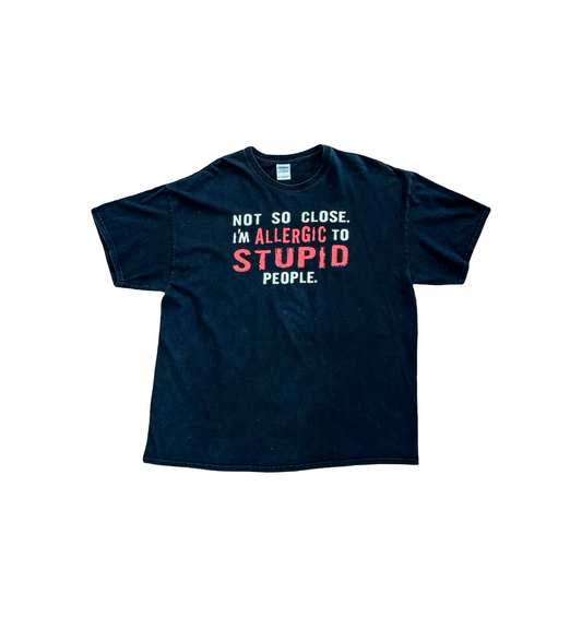 Vintage 90's Allergic To Stupid People T-Shirt