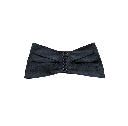 Jean Paul Gaultier 90's Denim Lace Corset