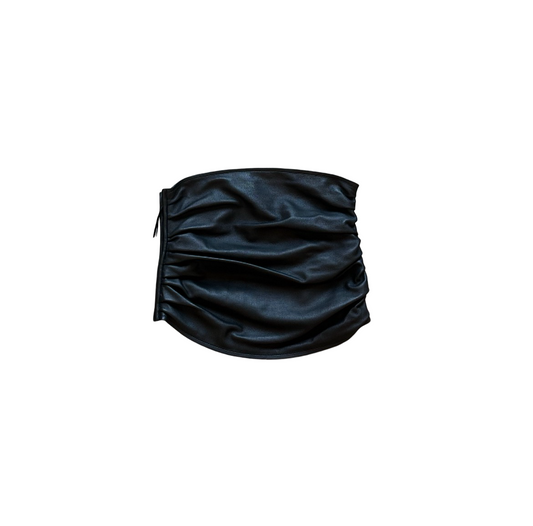 Maison Martin Margiela SS10 Ruched Leather Top