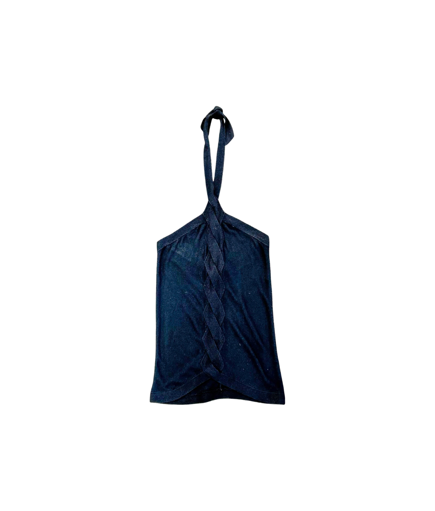 Yves Saint Laurent Rive Gauche Twisted Halter Neck Top