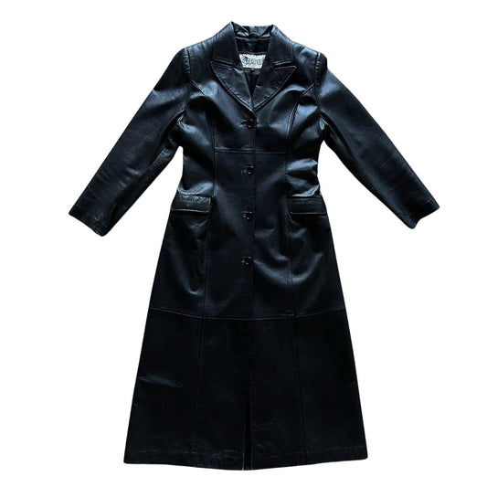 Vintage Leather Trench Coat
