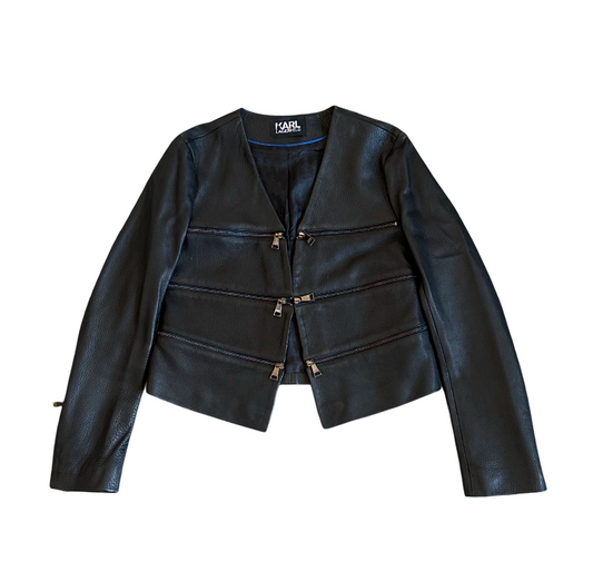 Karl Lagerfeld Leather Biker Jacket