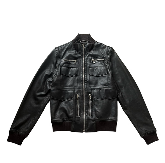 Dolce & Gabbana 2000's Multizip Leather Jacket