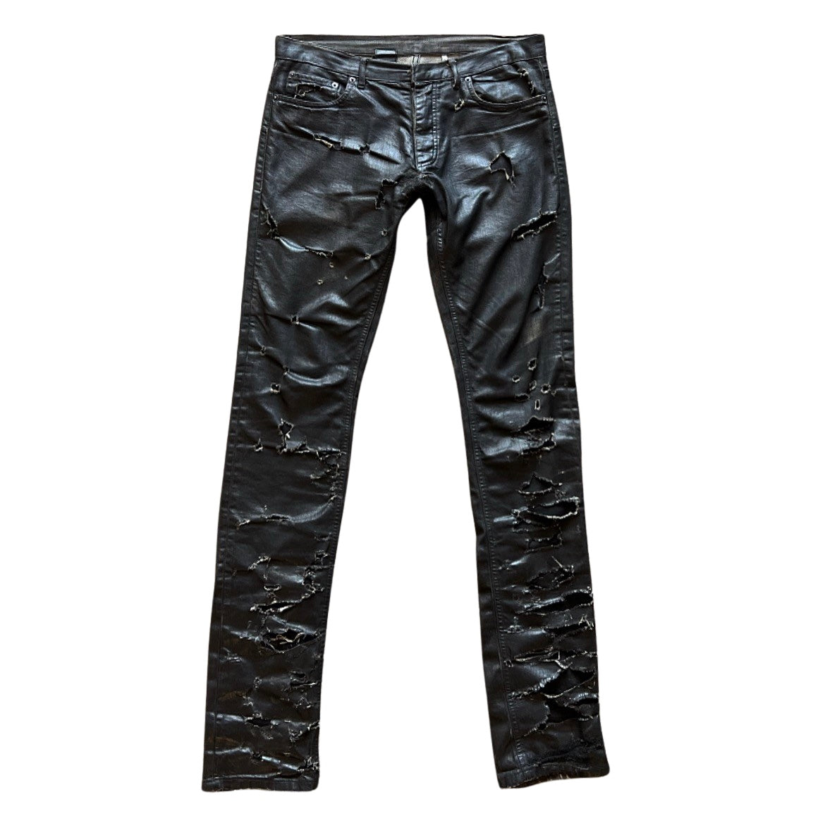 Dior Homme SS04 Waxed Destroyed Jeans