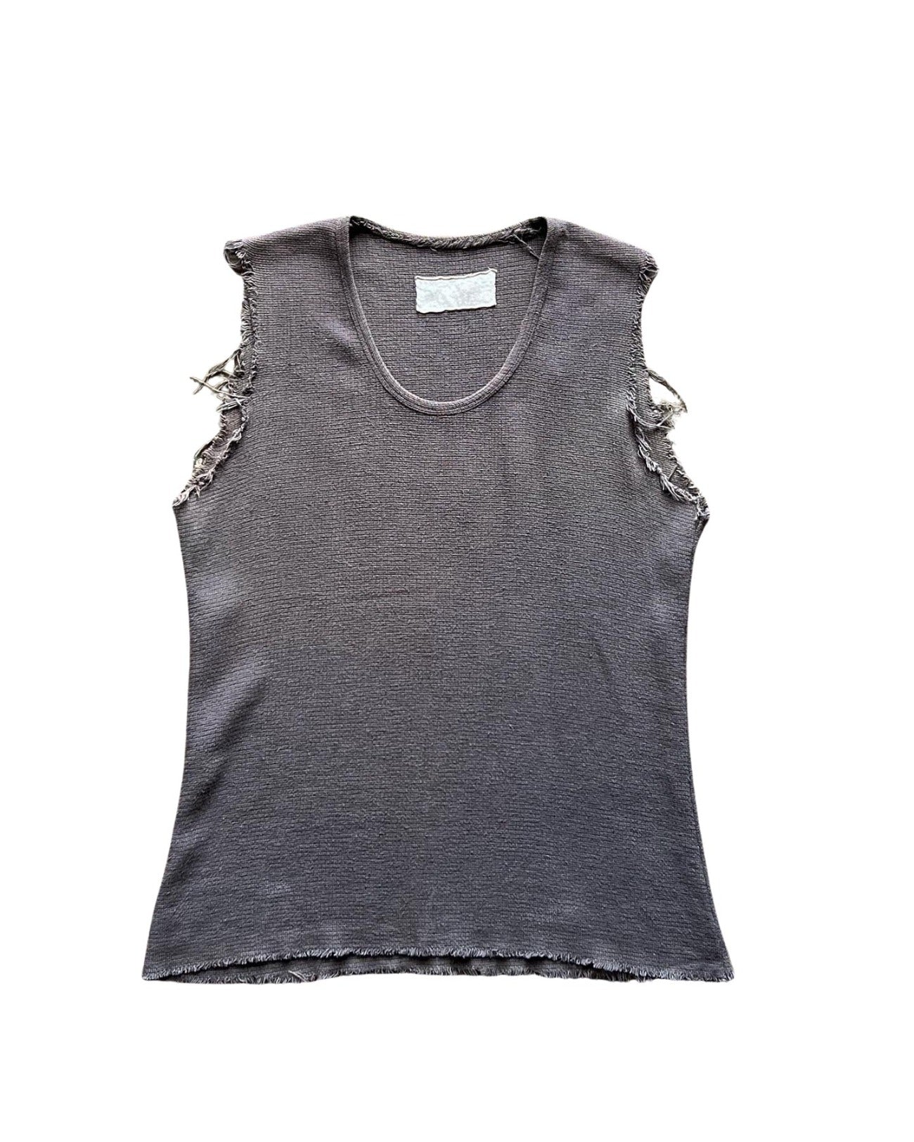 Greg Lauren Distressed Thermal Tank Top