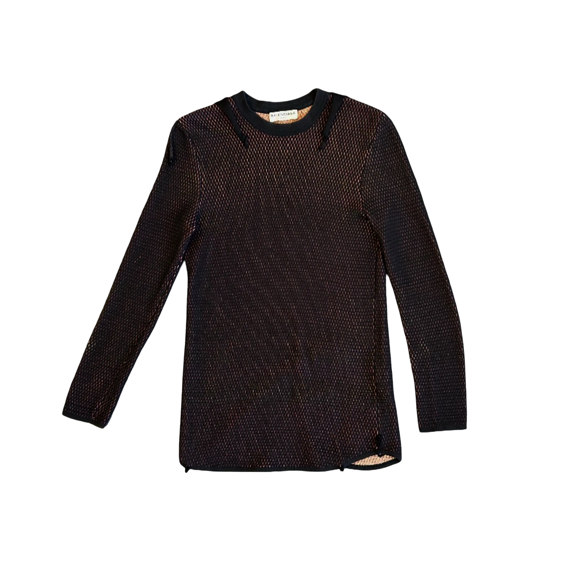 Balenciaga AW14 Mesh Overlay Sweater
