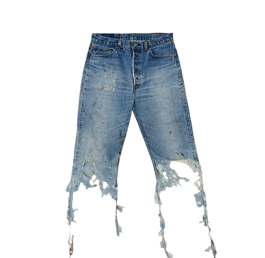 Vintage Trashed Levi Denim Shorts