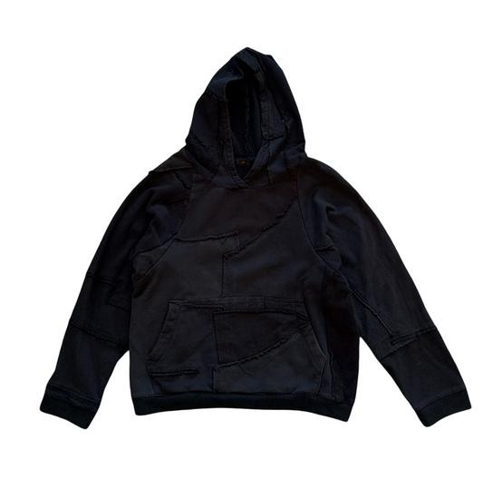 Anti Washed Black Scrap Hoodie