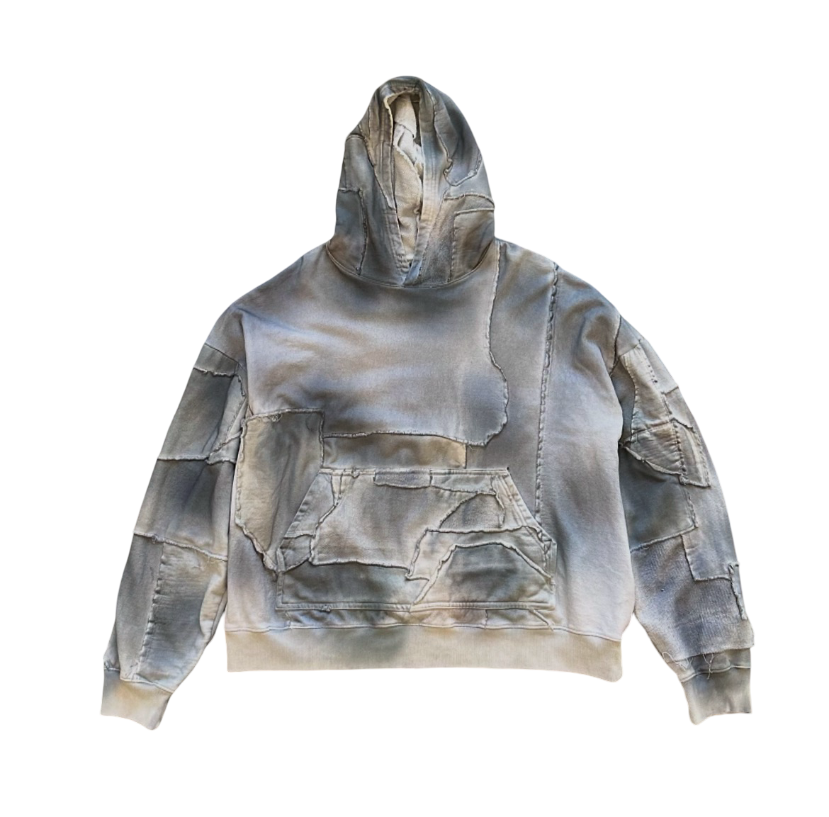 Anti Spray Blue Scrap Hoodie